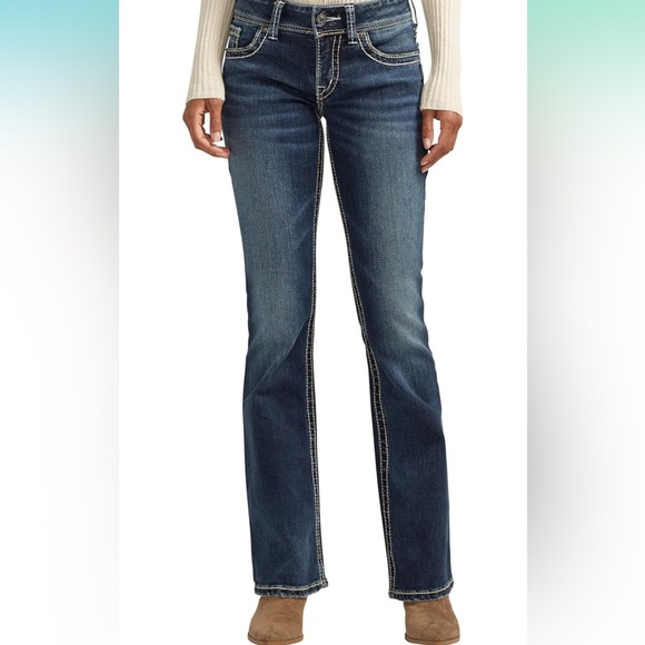 Silver Jeans Denim - Women’s Suki Silver jeans with flap pockets